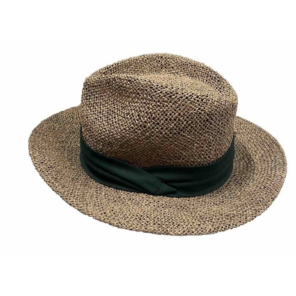 Straw Hat Mens Green Band Sun Protection Styled In Australia  Summer Club